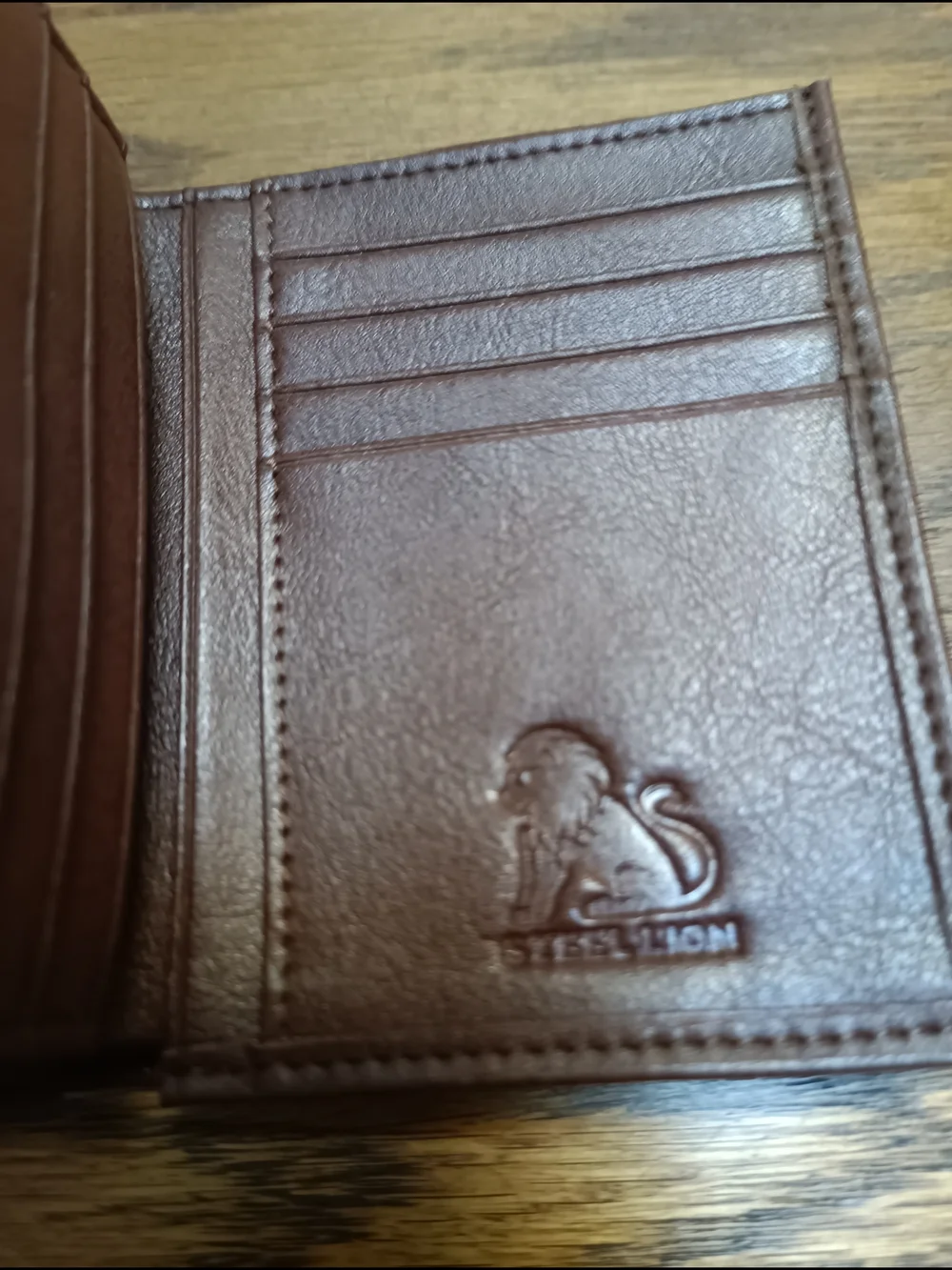 Brown Croc-Embossed Leather Men's Wallet